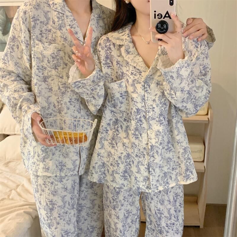 Tanee - Bijpassende pyjamaset met bloemenprint voor koppels