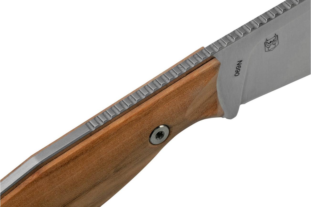 Real Steel Furrier Skinner Olive Wood 3611W vaststaand mes, Ivan Braginets design