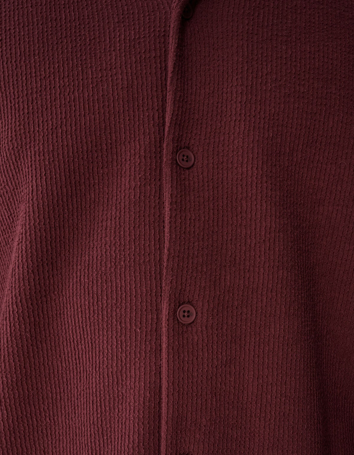 Rib Overhemd Donkerrood