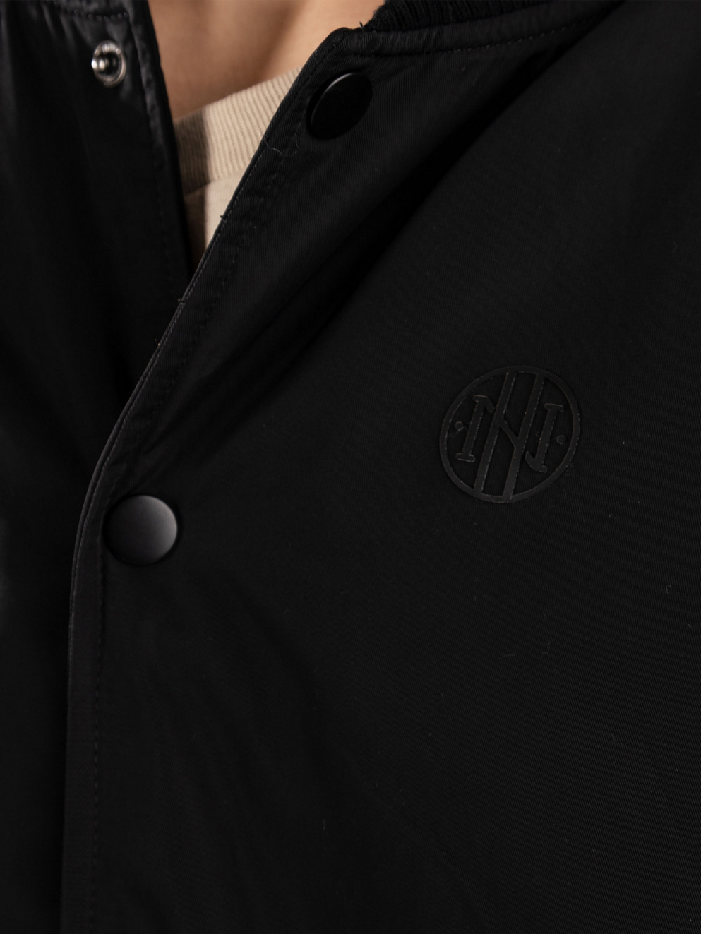 Ninth Hall Varsity Bomber Jacket black