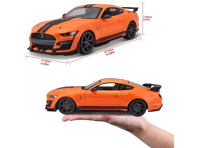 Maisto Sportwagen Ford Mustang Shelby GT500 2020 1:18, Oran Sammlermodell im Massstab 1:18