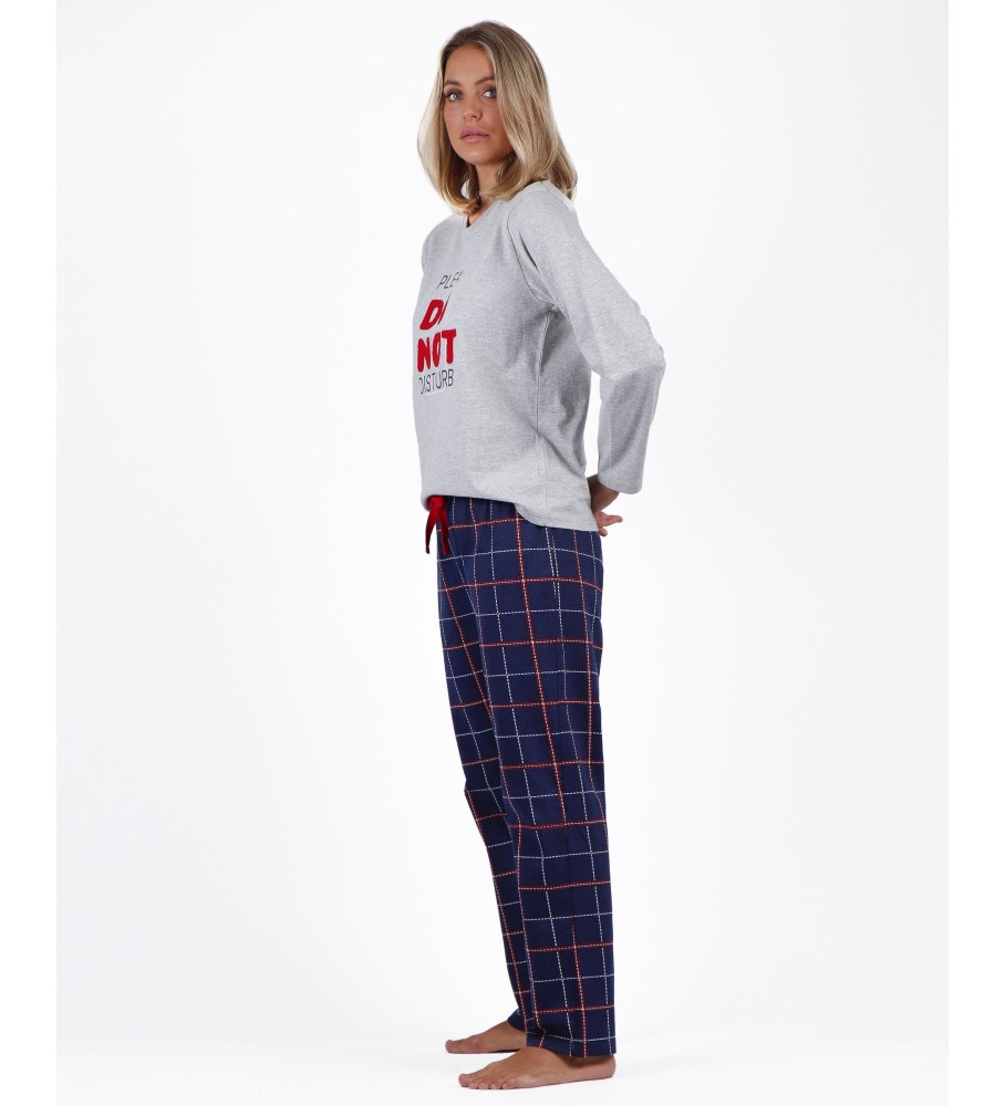 Pijama Admas de manga comprida com a inscrição 