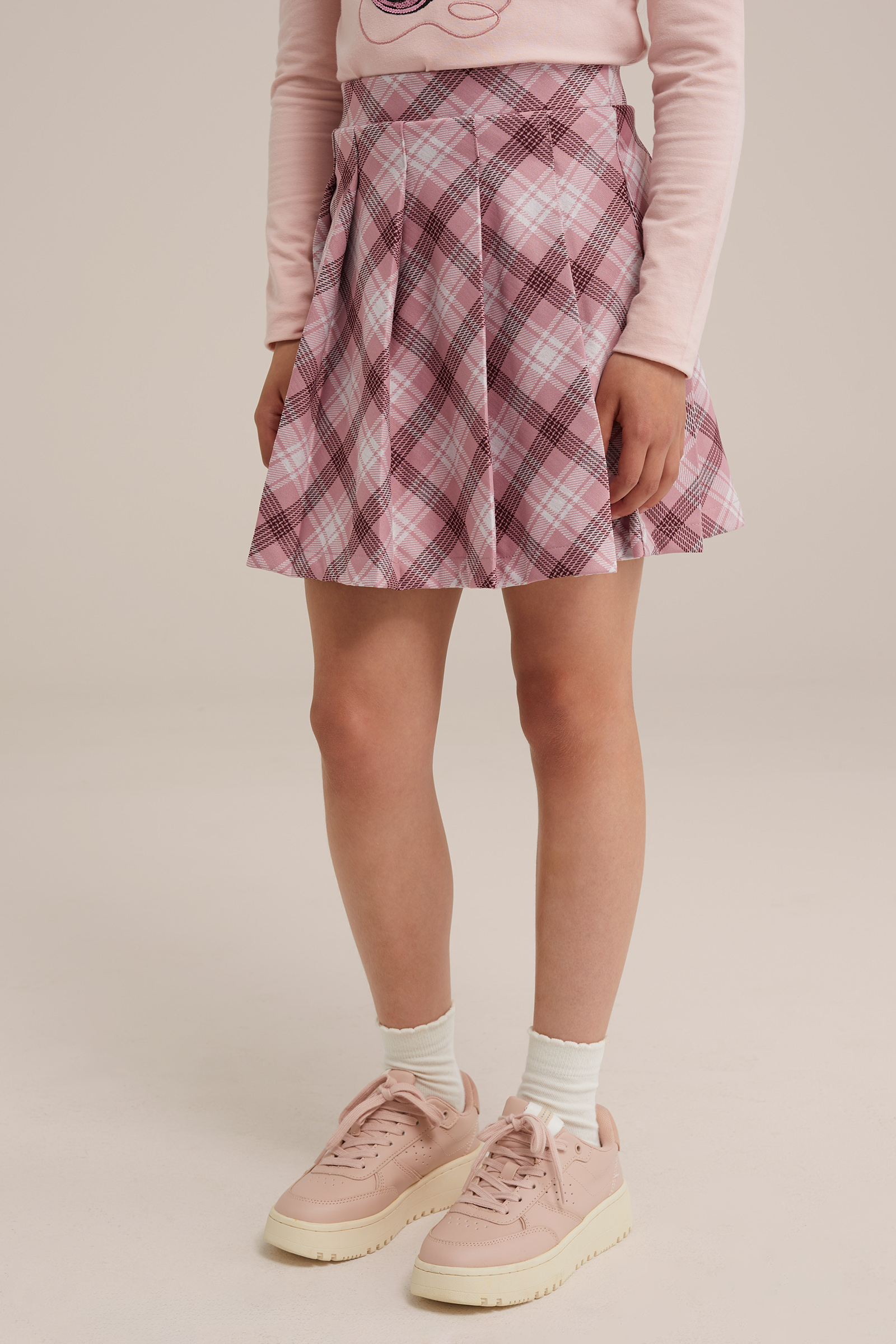 Meisjes rok met dessin WE Fashion Lichtroze