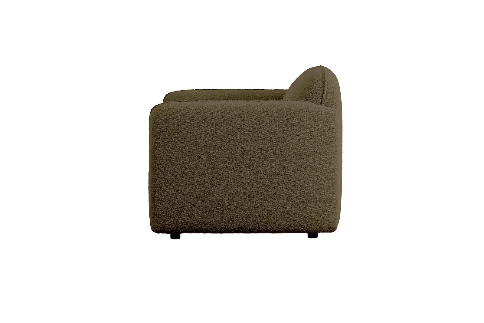 Fluff Hvilestol Tekstil Copenhagen Boucle 500 Green med sorte ben