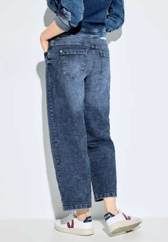 Loose Fit Jeans - mid blue wash