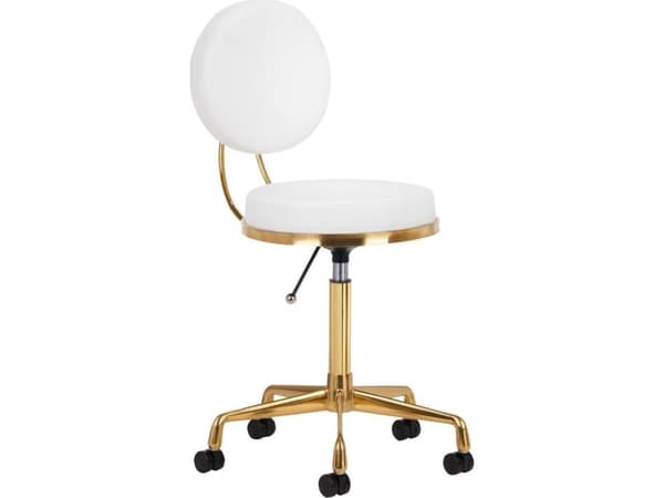 Activeshop KOSMETISK STOOL H5 GULL HVIT