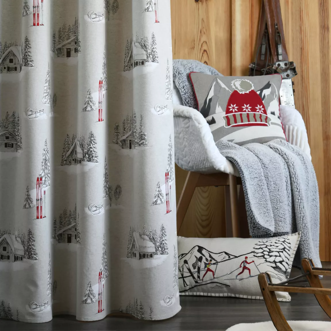 Rideau coton (140 x 260 cm) Houches Ecru