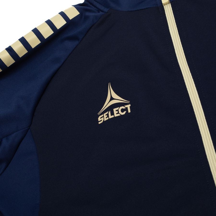 Lyngby BK Maillot d'Entraînement Full Zip Elite - Bleu Marine/Beige