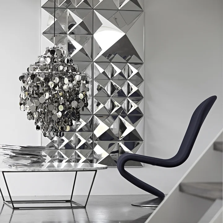 Verpan - Mirror Sculptures, 9 Pyramids, silber / verspiegelt