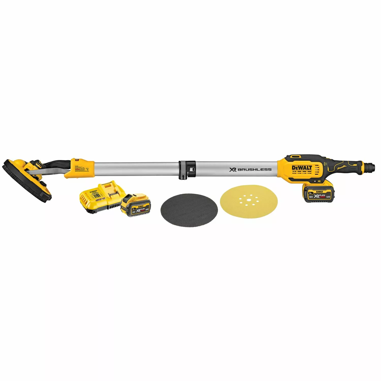DeWALT DCE800T2-QW 18V / 54V Li-ion FlexVolt Accu langnek schuurmachine set (2x 6.0Ah accu)