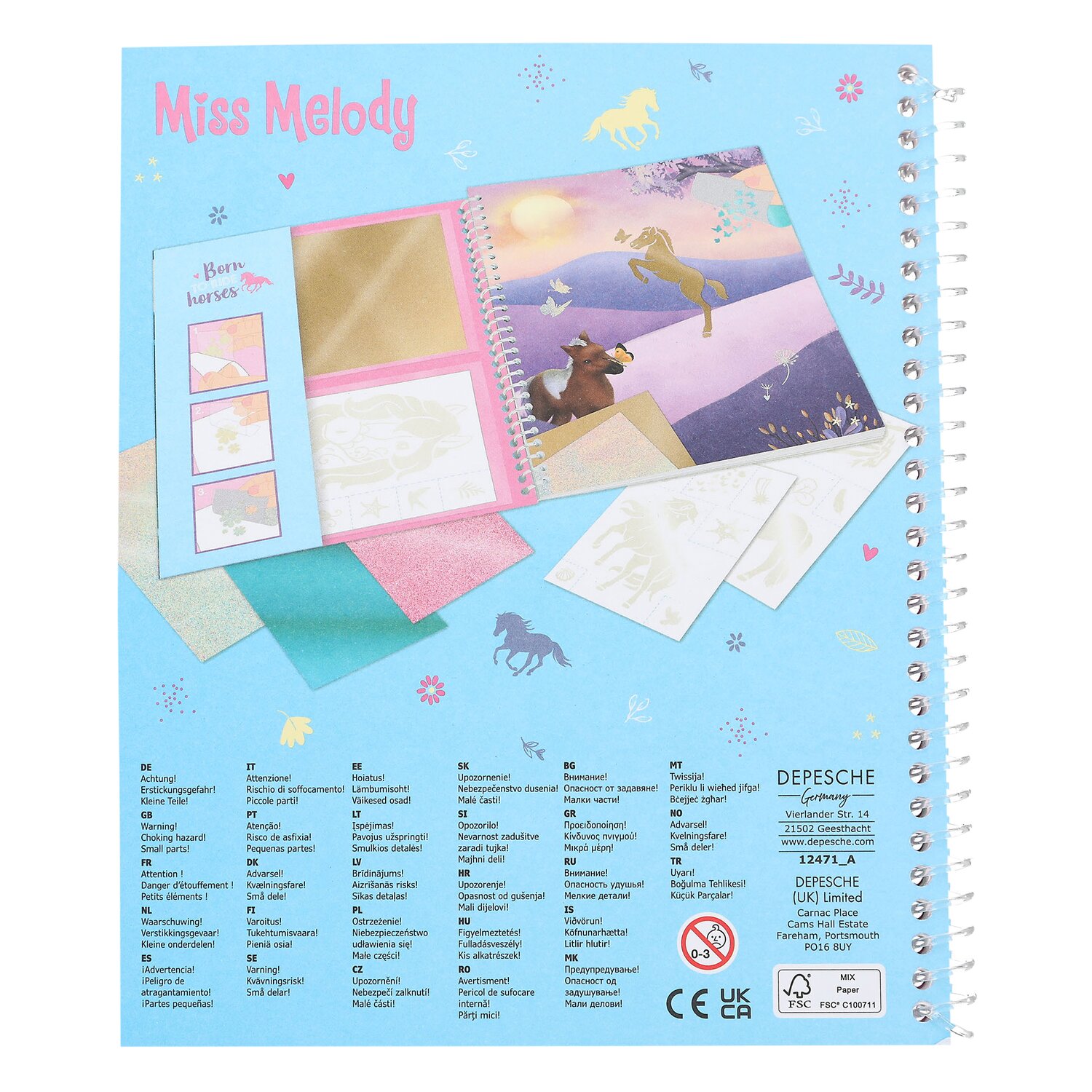 Miss Melody Malbuch Stick & Shine