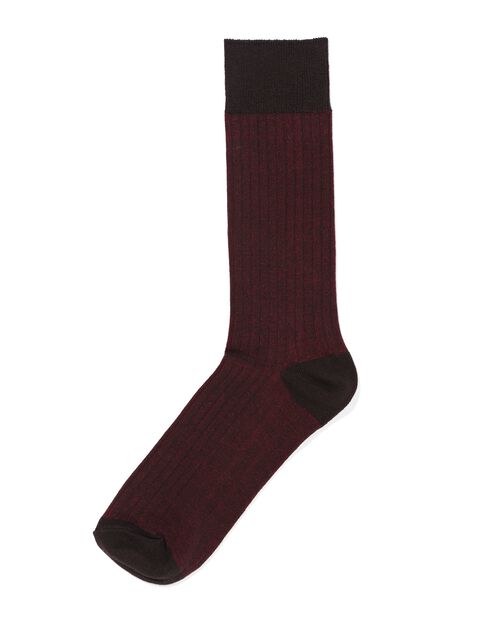 chaussettes rayées pour hommes 1 paire  marron