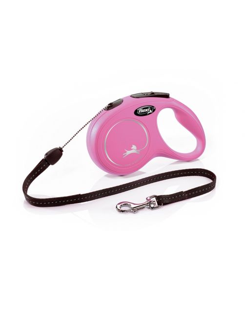 Flexi Rollijn Classic Koord S Roze - Hondenriem