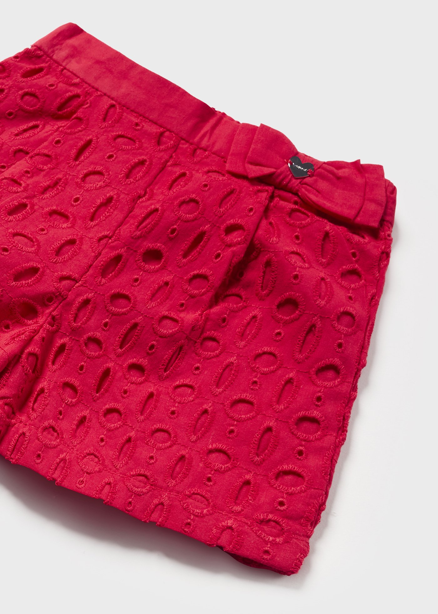 shorts de algodão perfurado para bebês
