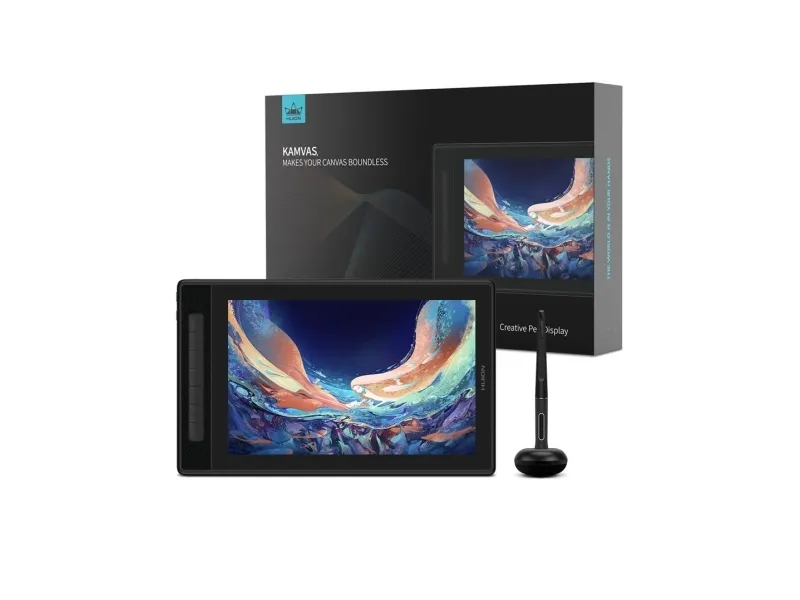 HUION Kamvas Pro 13 (2.5K), Ledningsført, 5080 lpi, 286,5 x 179 mm, USB, 1 cm, 33,8 cm (13.3