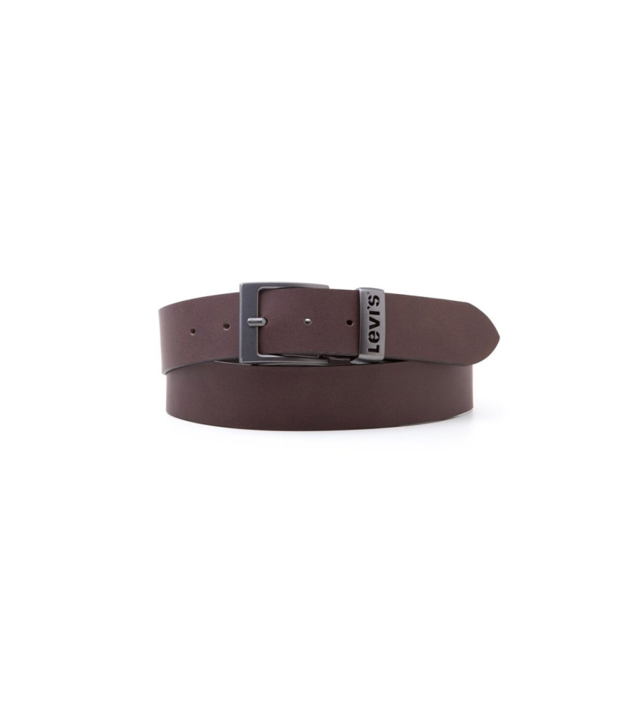 Cinto Levi's Ashland Metal em couro marrom