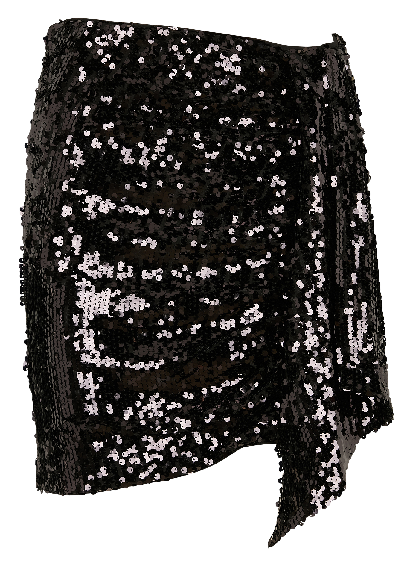 Jupe courte à sequins| Noir