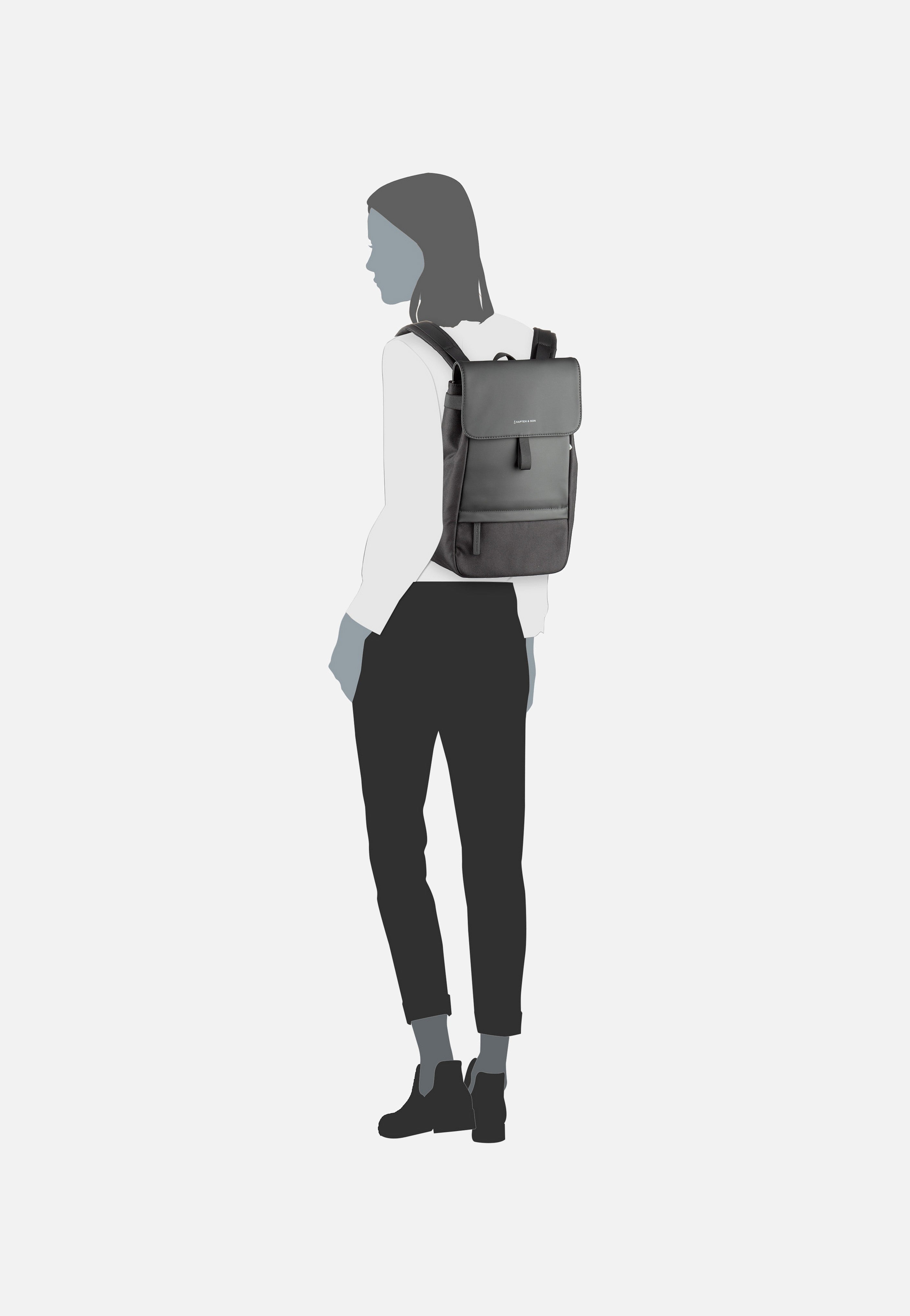 Fyn Small All Black - Rucksack