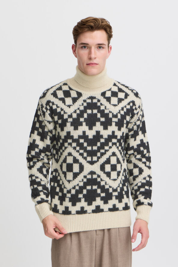 Casual Friday CFKLAES roll neck wool knit Dark navy