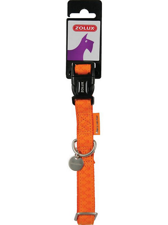Collier réglable Mc Leather 25mm orange