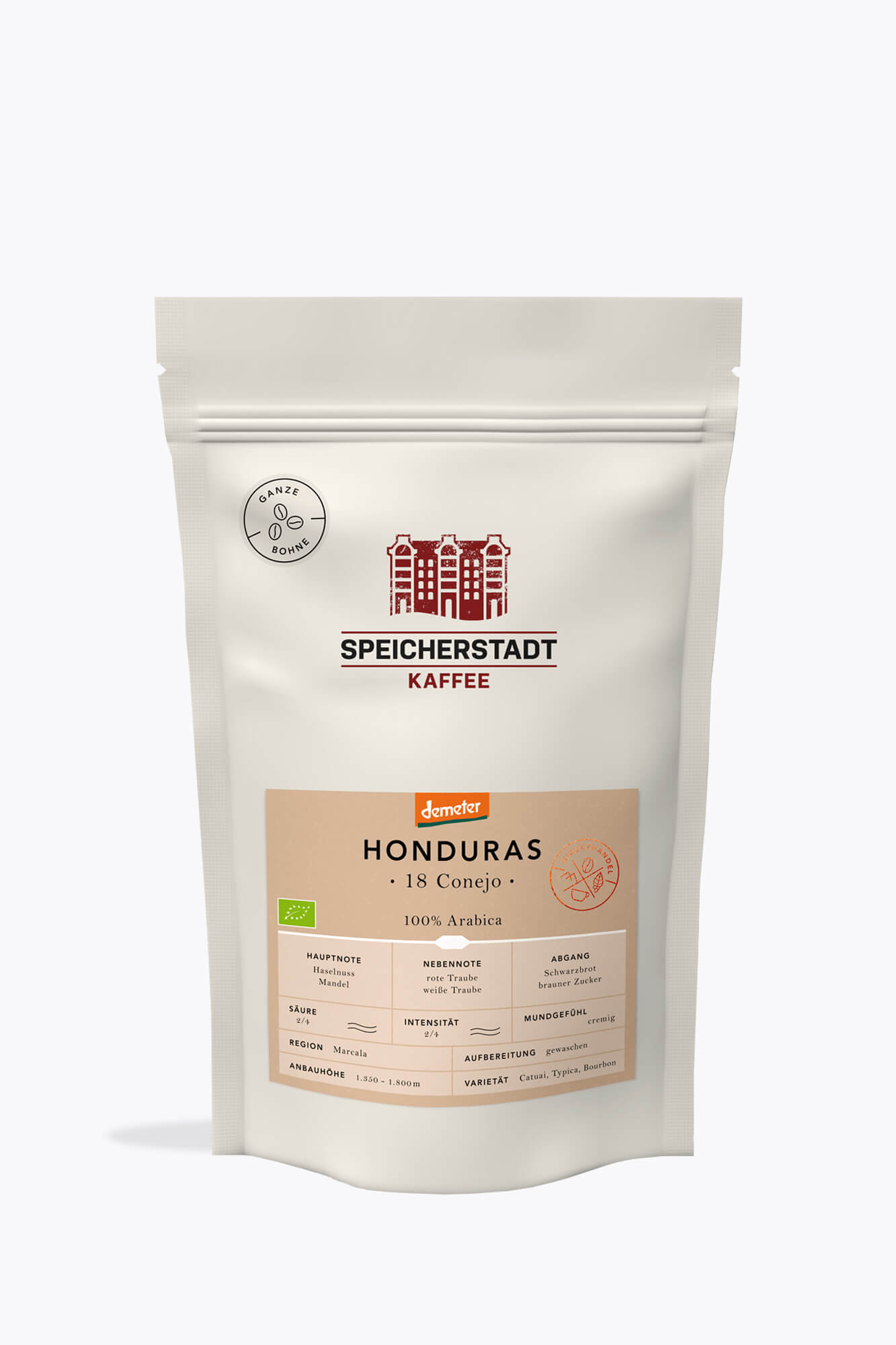 Speicherstadt Honduras 18 Conejo Bio Demeter Kaffee