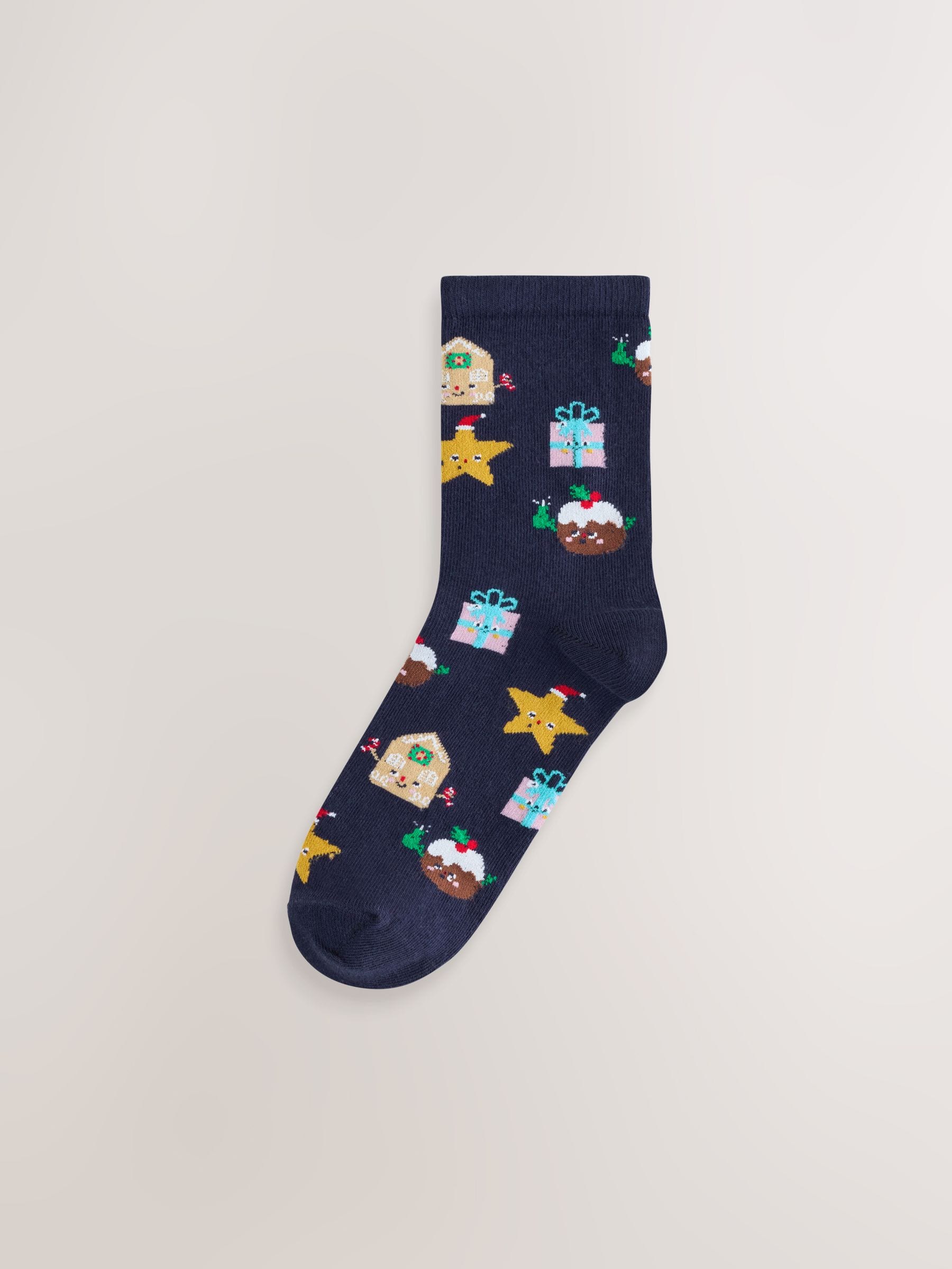 Bright Fun Christmas - Set van 4 paar enkelsokken