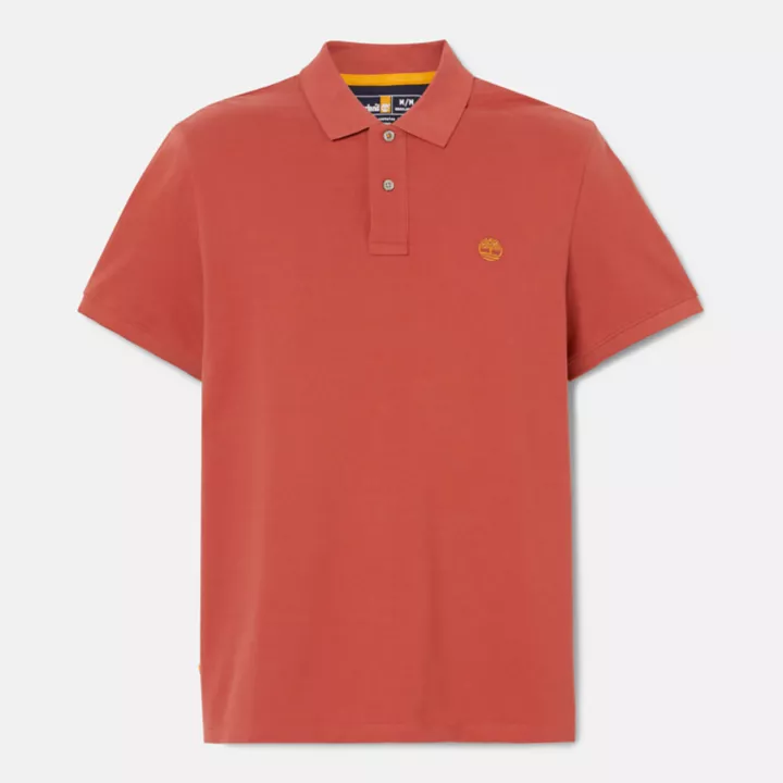 Camisa polo Millers River Pique para homem na cor vermelha