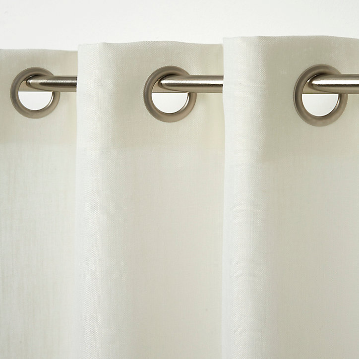 Voilage GoodHome Kippens blanc l.140 x H.260 cm