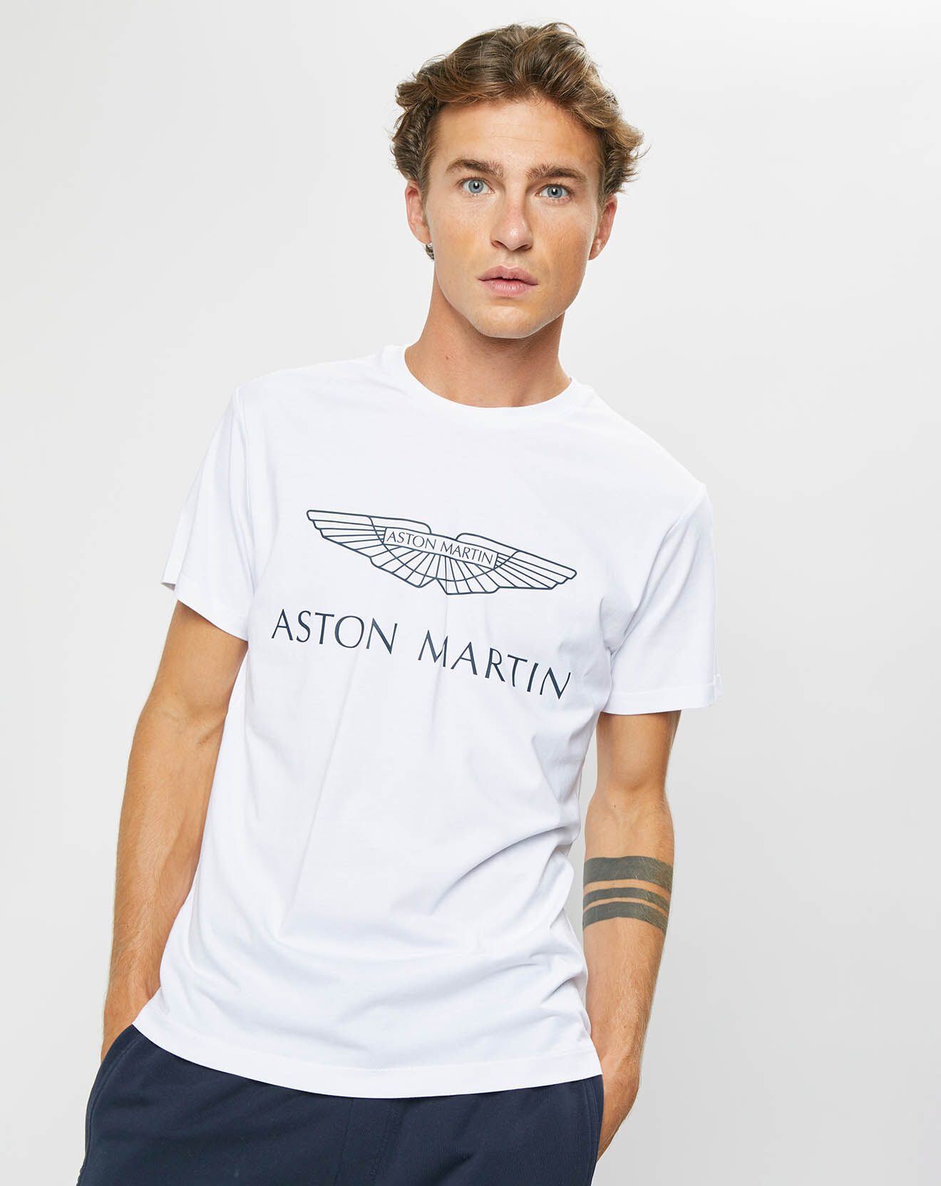 Hackett London T-Shirt  Aston Martin Racing Logo blanc
