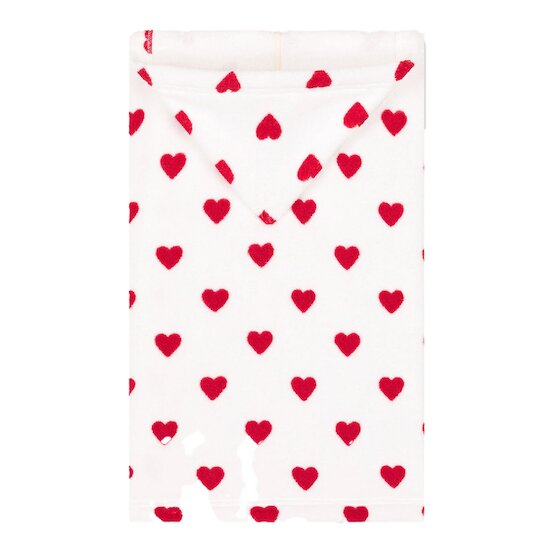 Cape de bain cœurs en éponge   Rouge/Blanc        Taille unique   de               Petit Bateau