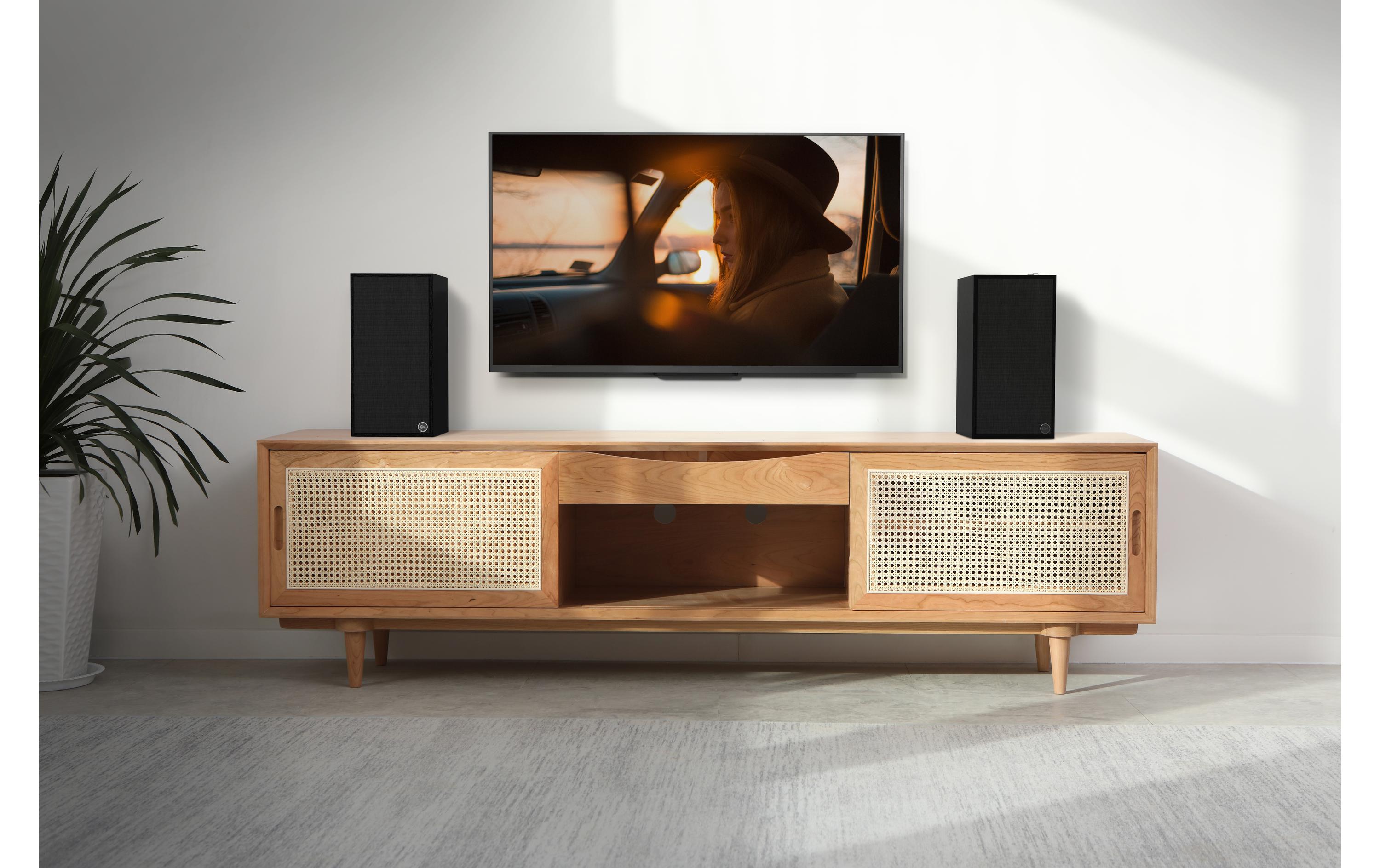 Regallautsprecher Paar The Sevens – Schwarz<br>Aktivlautsprecher-Paar mit Bluetooth und digitalen Anschlüssen