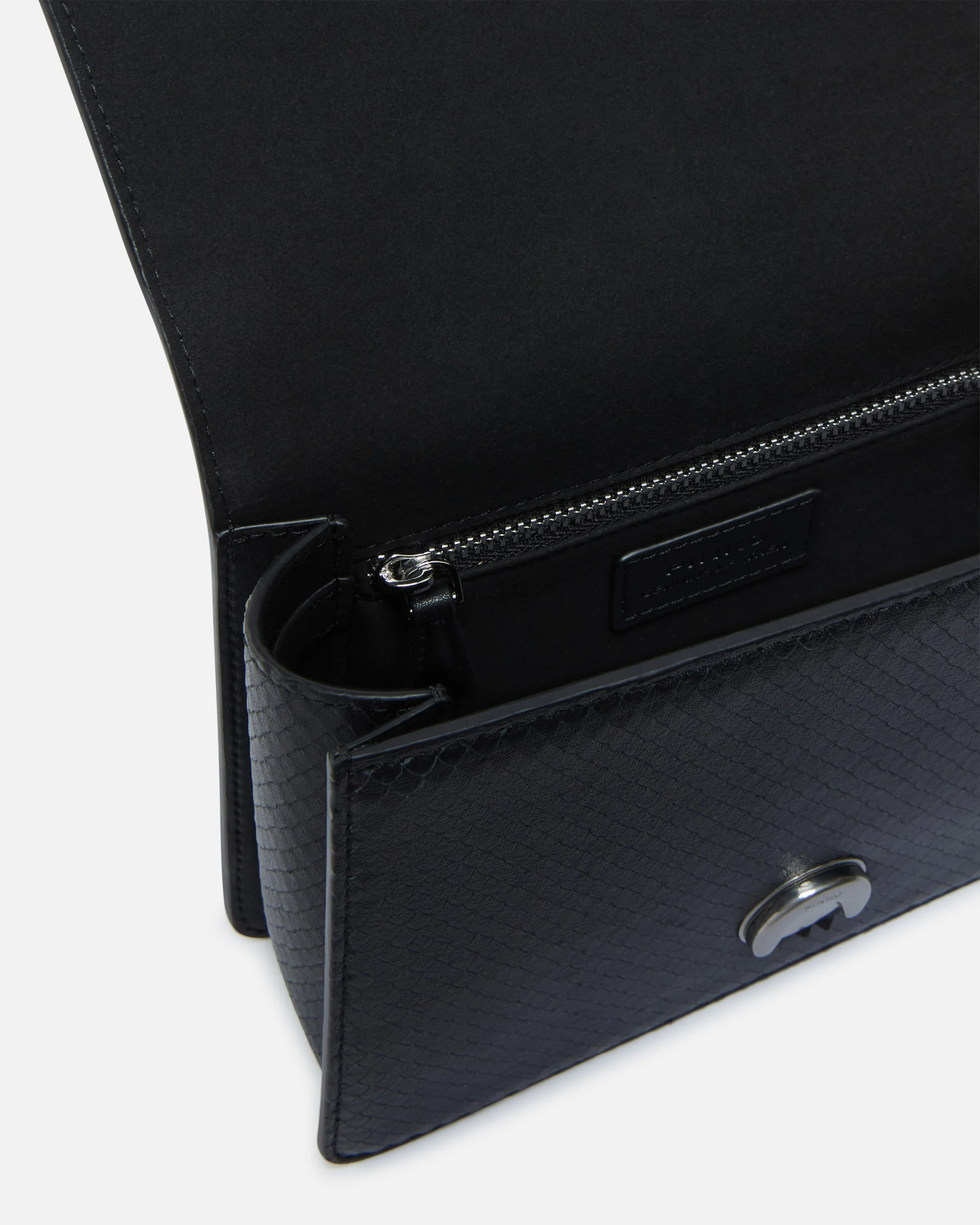 Sac à main love bag façon reptile | Noir