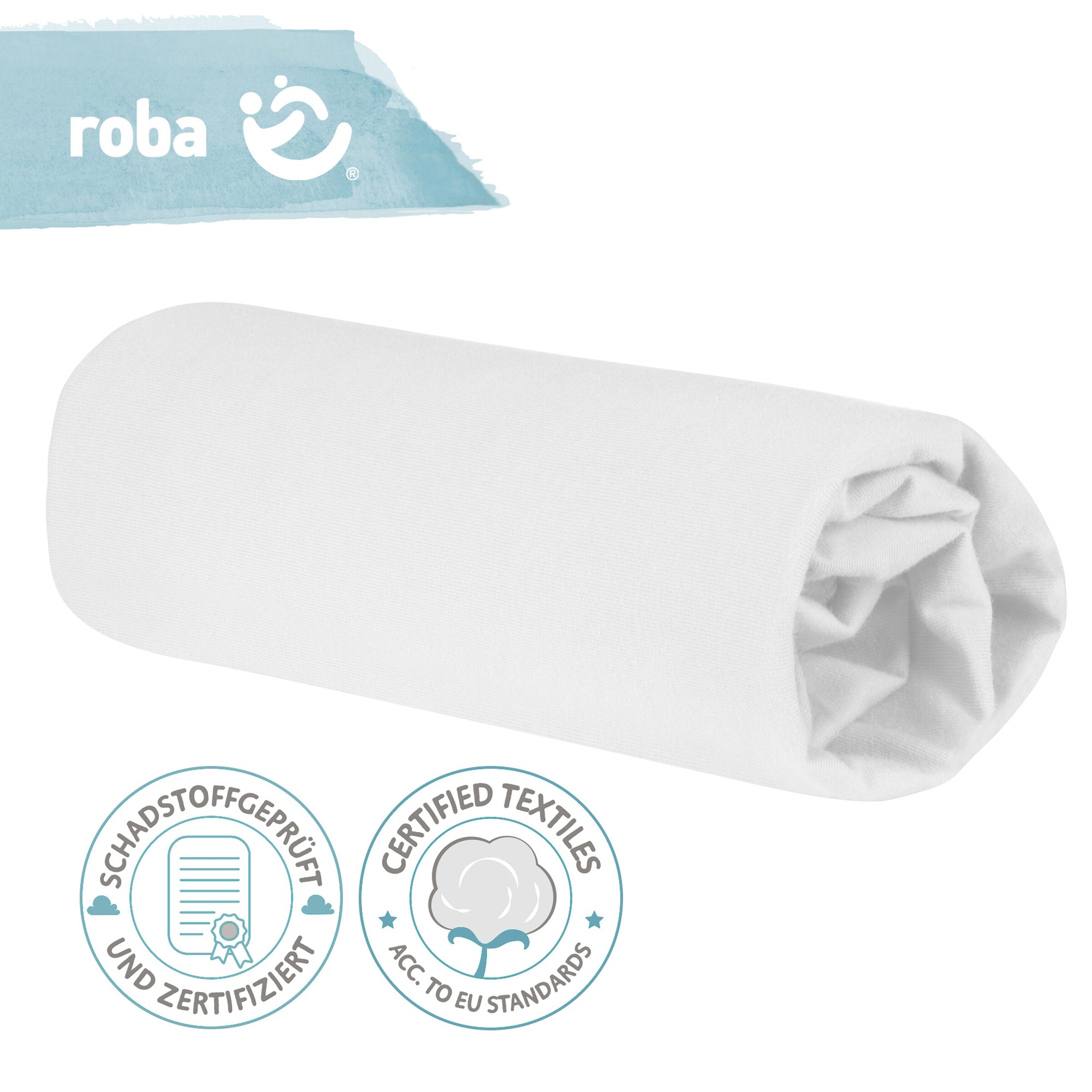 roba Spannbettlaken Jersey, 45x90 cm und 40x90 cm safe asleep®
