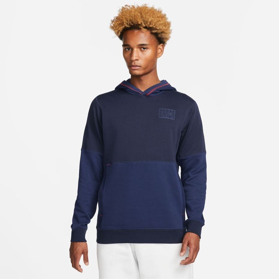 FC Barcelone Sweat à Capuche Fleece Travel - Bleu Foncé
