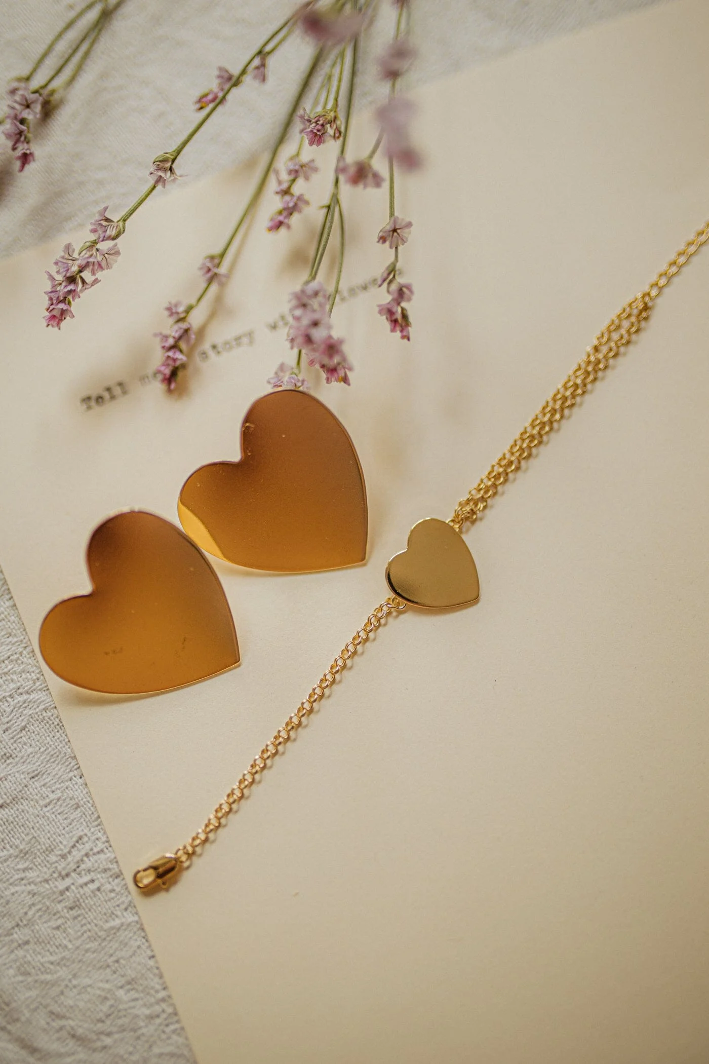 APHRODITE - Bracelet coeur doré à l'or fin | Doré