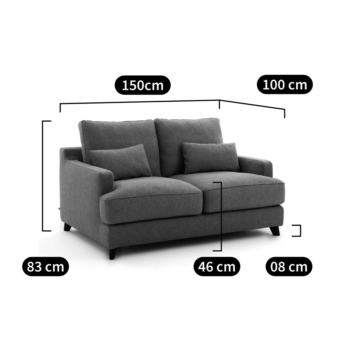 AM.PM<br>Banco, viscose/linho texturizado de 2 camadas, Alwine