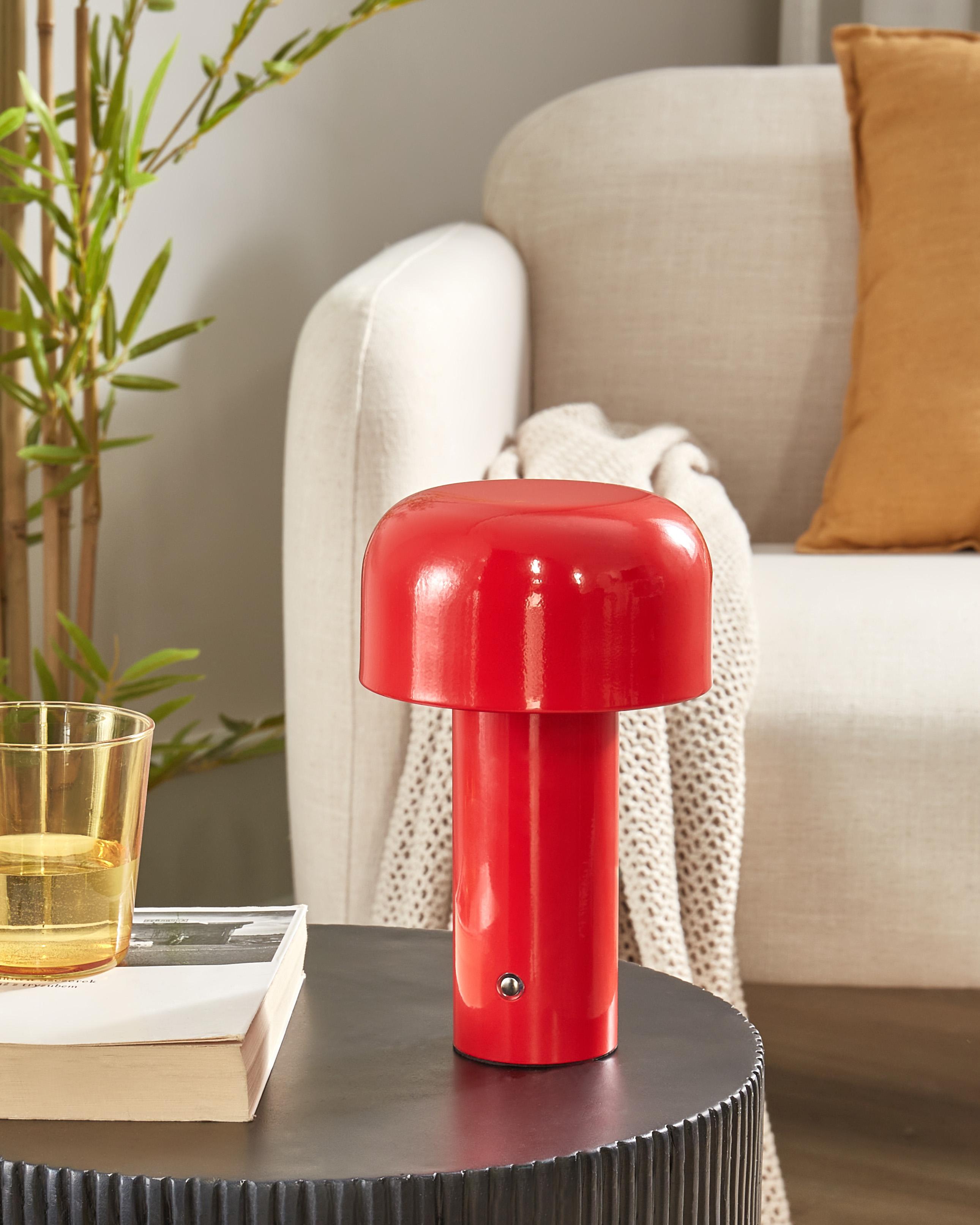 LED draadloze tafellamp BESOS met dimmer Metaal Rood