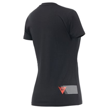 T-Shirt manches courtes Dainese LOGO FEMME - Noir / Rouge