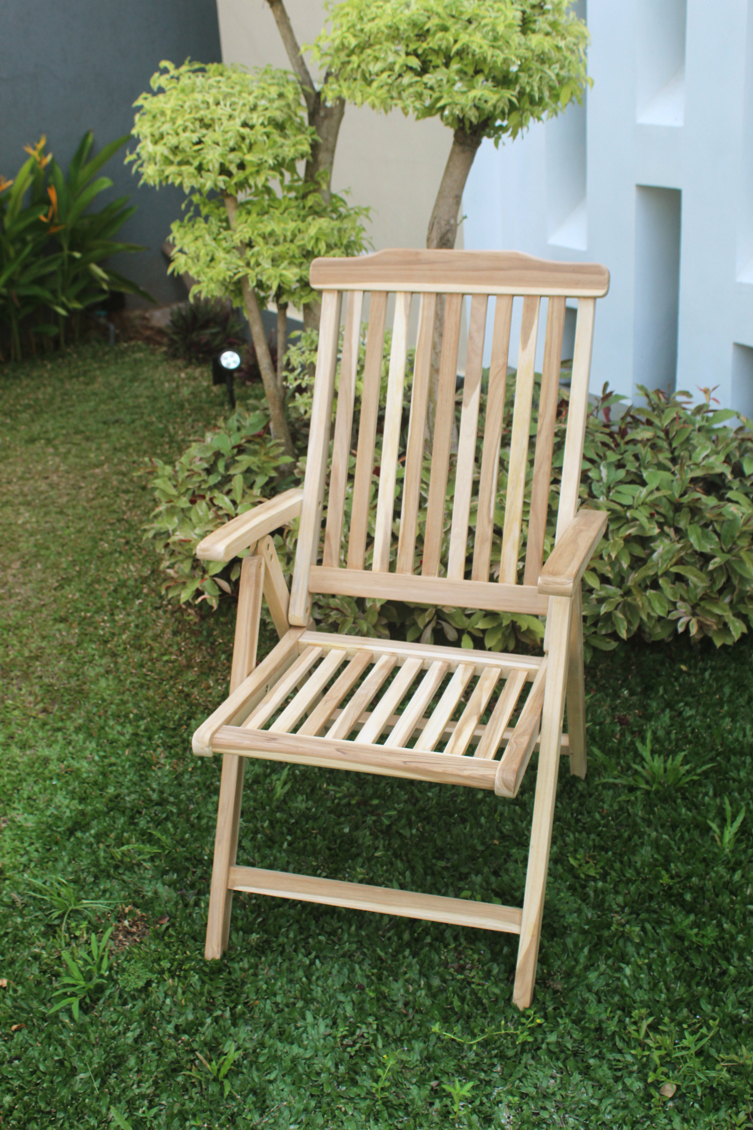 Teak-Klappsessel Natur unbehandelt