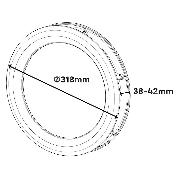 Hublot rond noir ø300 mm H.31,8 cm GoodHome