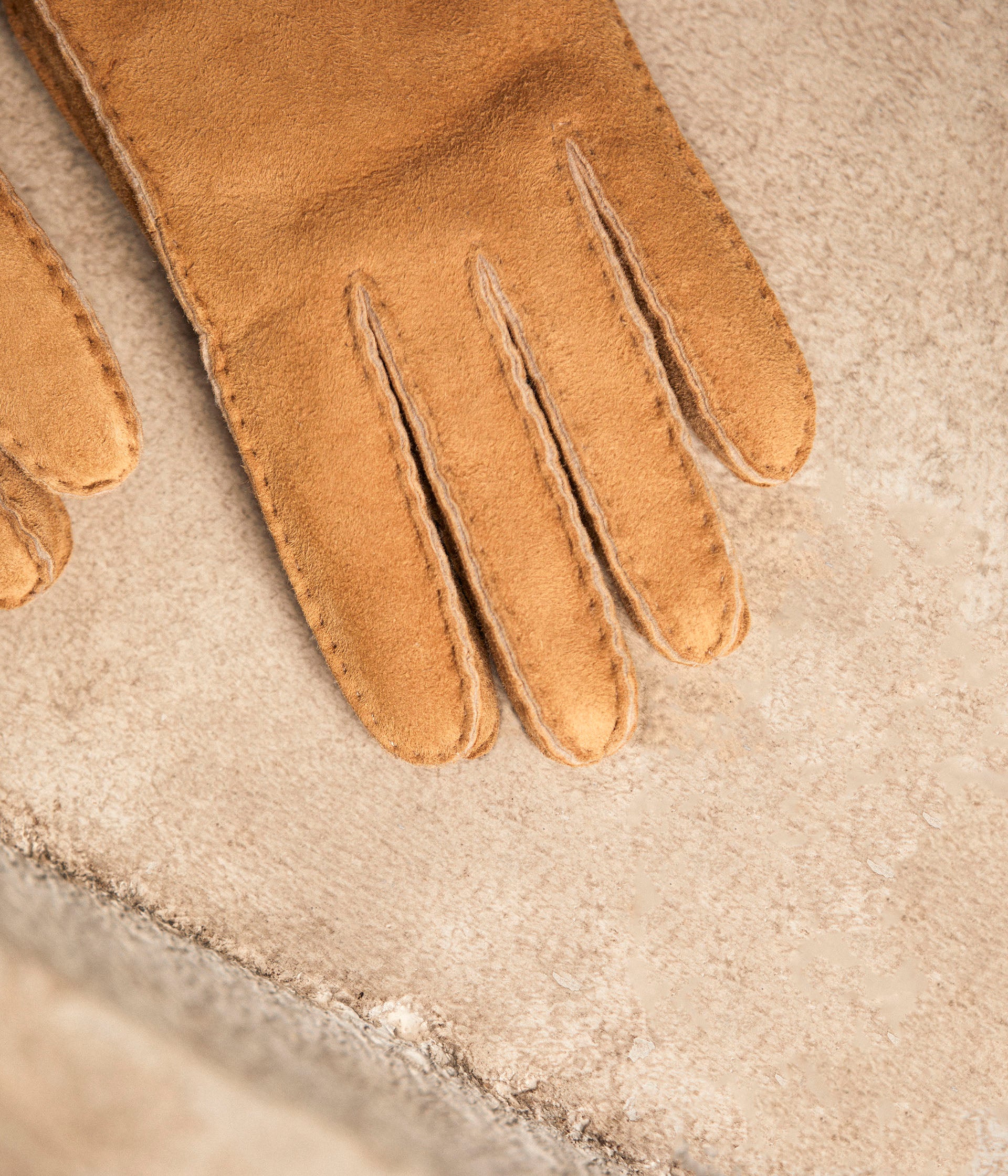 Gants cuir camel Cassidy