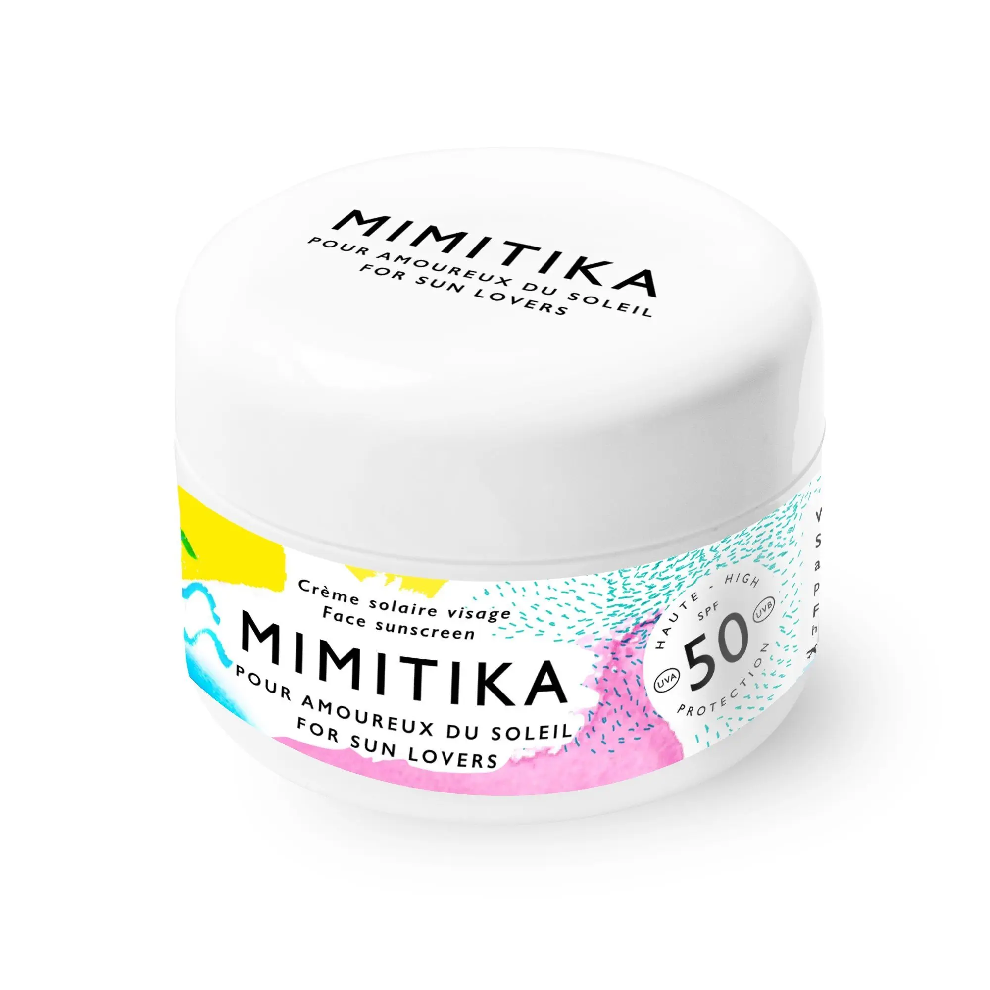 Mimitika - Crème Solaire Visage SPF 50 Crème Hydratante- Tous les solaires