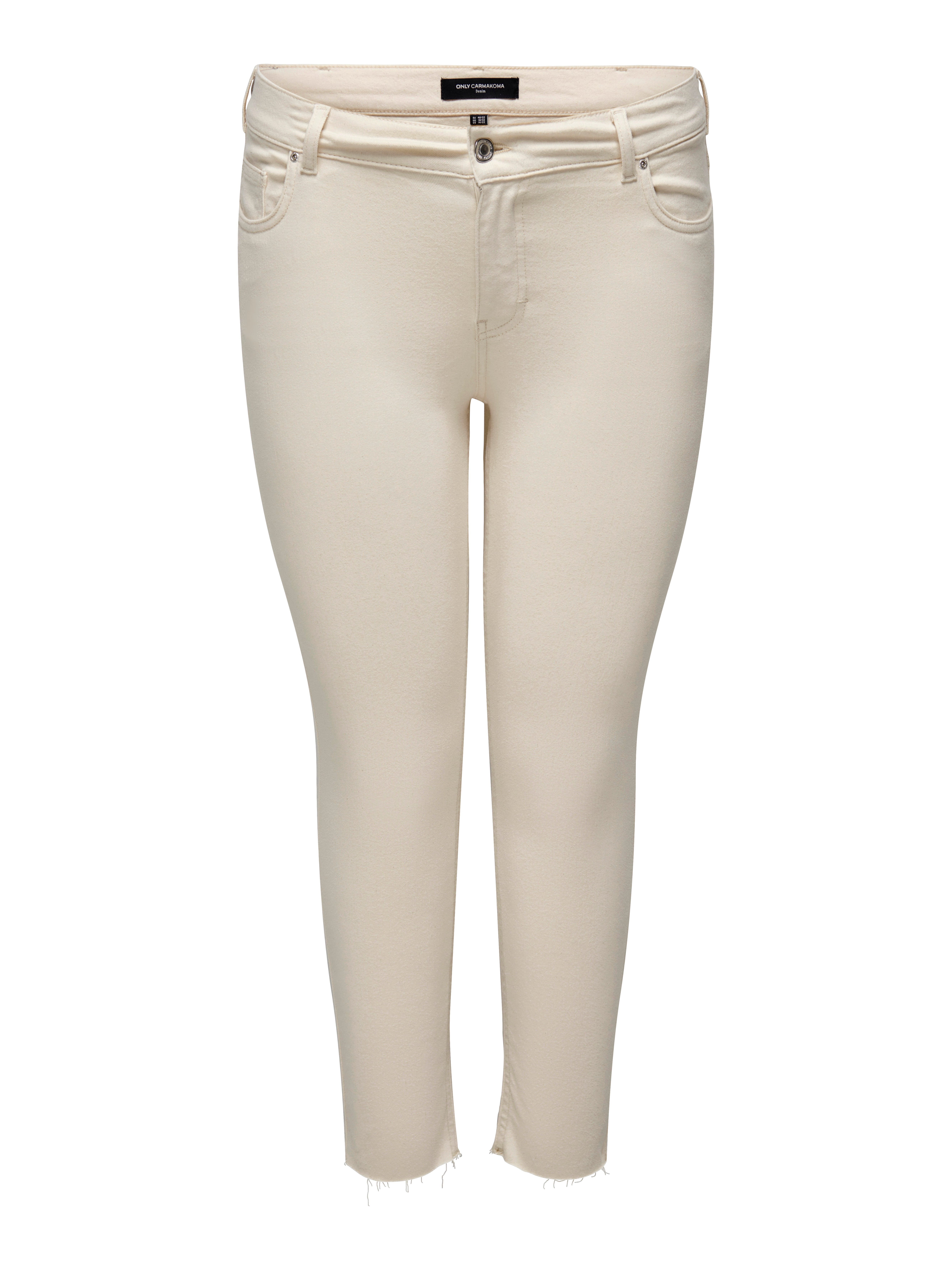 CARWILLY Mittlere Taille Skinny Fit Jeans Ecru