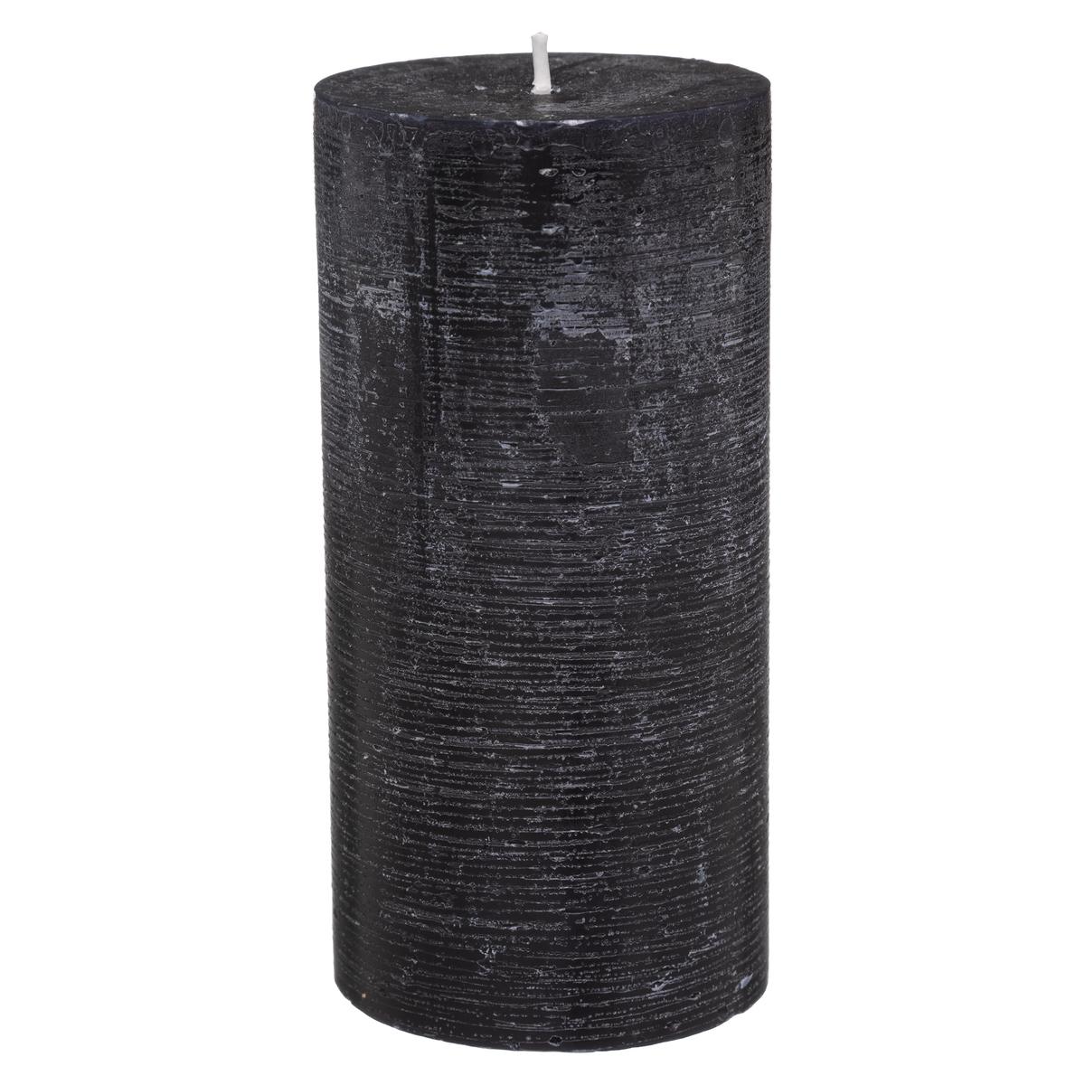BOUGIE RONDE OLIA NOIR D.6.8X14CM