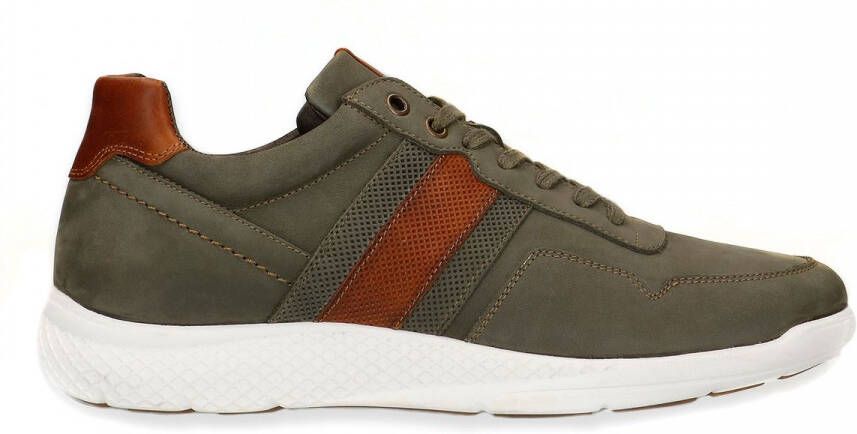 No Stress Heren Groene nubuck sneakers