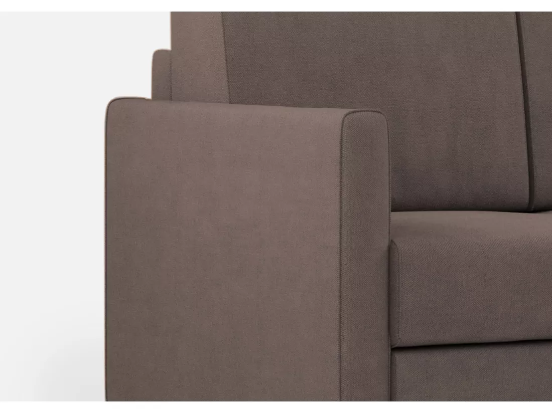 Canapé d'angle moderne italien tissu marron Korane - 5 tailles-Taille 241x241 cm