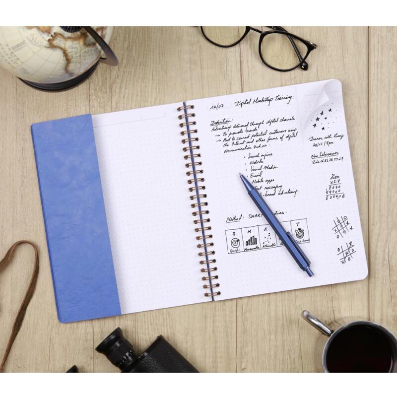 My.Notes Age Bag cahier reliure intégrale à marges détachables B5 paysage 120 pages détachables DOT + cadre en-tête - Rouge