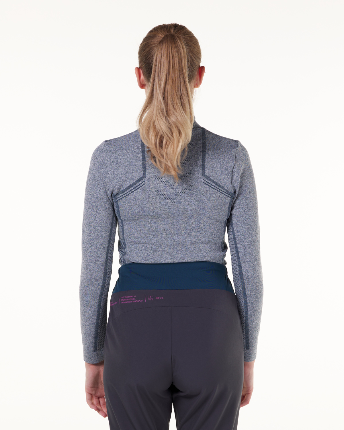 LEVITY Dry Ctrl Seamless LS Blue Melange