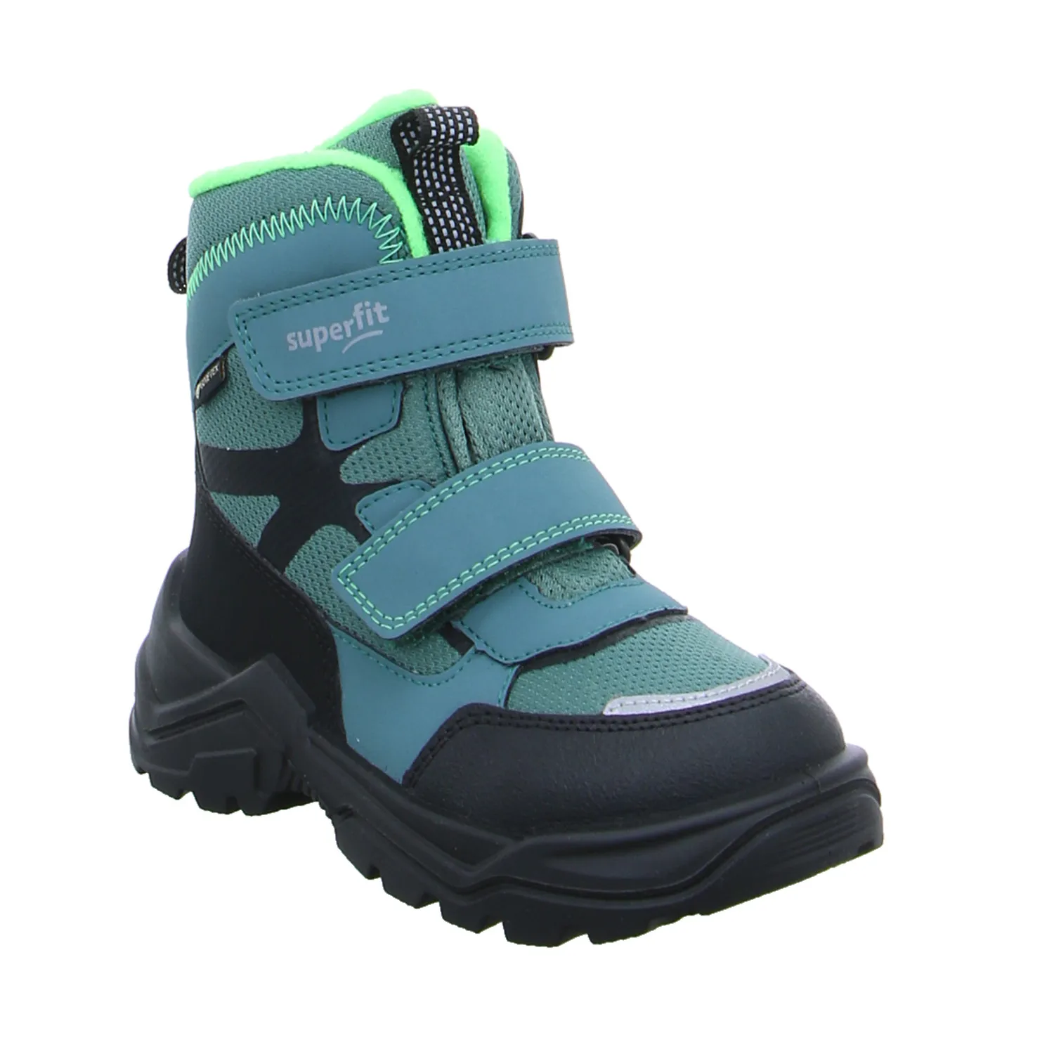SUPERFIT Kleinkinder-Snowboot  Membran Grün Textil  Winterstiefel Unisex