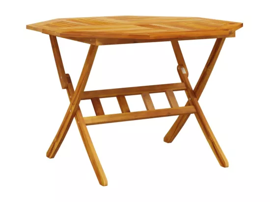 Table pliable de jardin Ø110x75 cm bois d'acacia solide